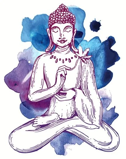 Poszter Buddha ilustráció