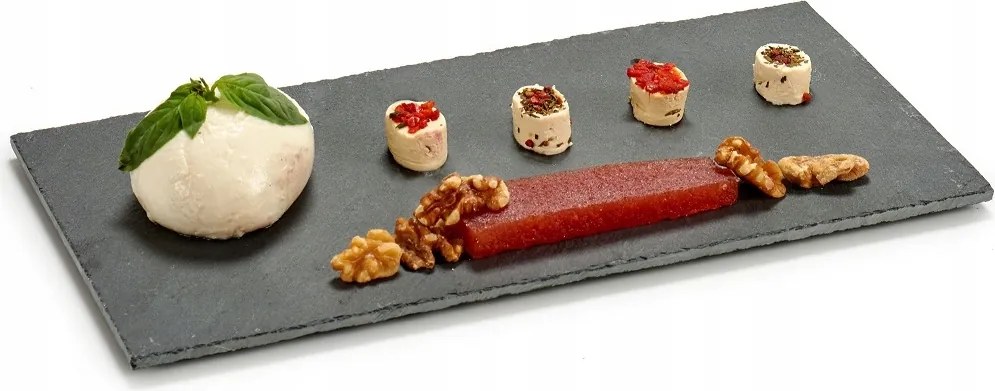 Természetes Hideg Pala Tálca Snack Tálaló Deszka 30x15 cm Ar