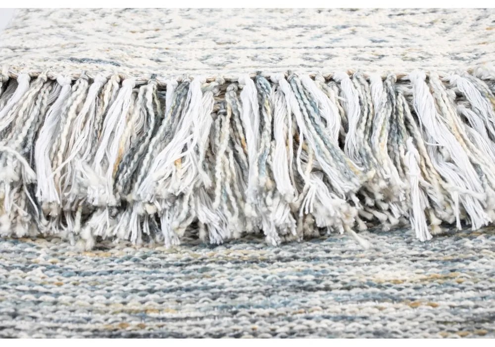 Liv Blue pamut pléd, 130 x 170 cm - White Label