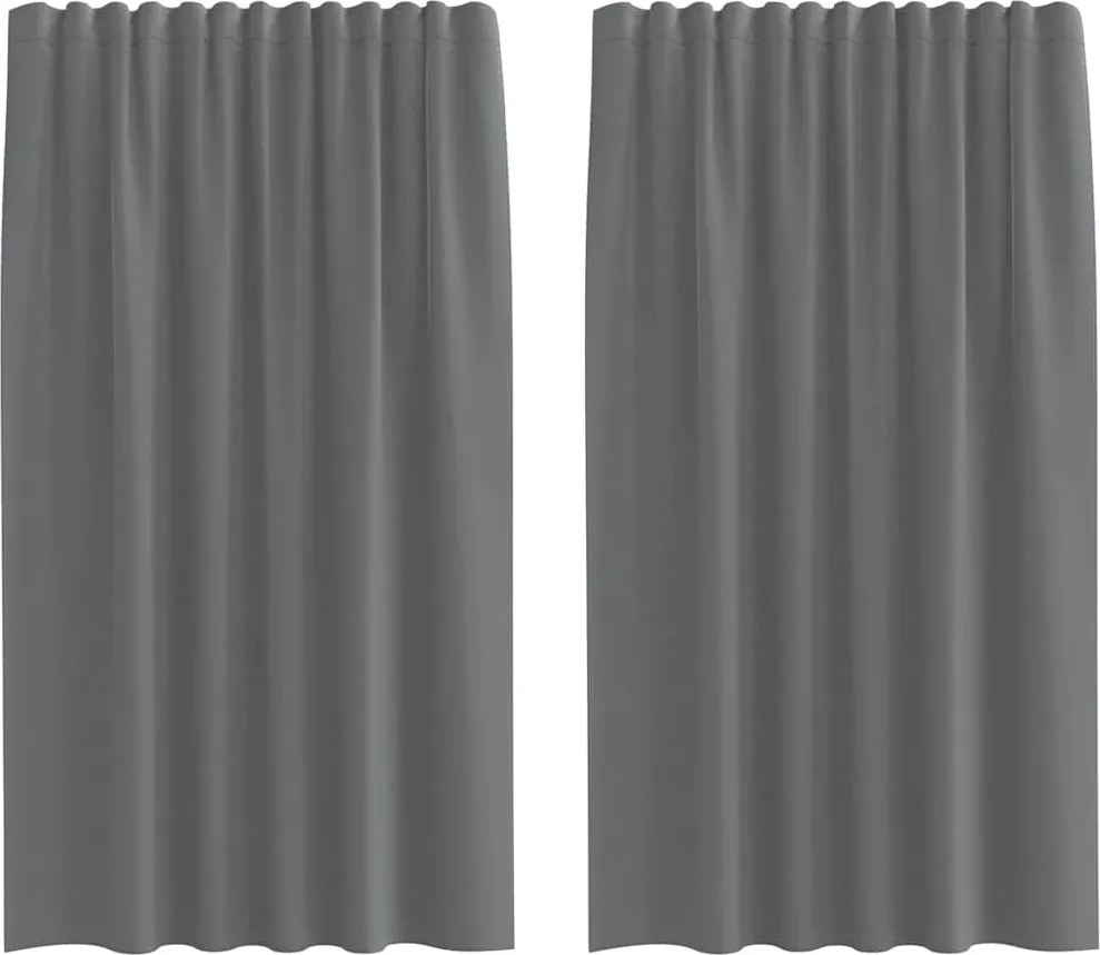 vidaXL 2 db sötétszürke voile függönyök rúd zsebekkel