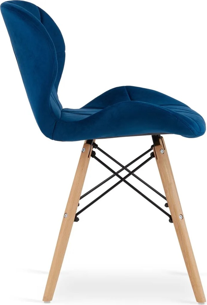 LAGO VELVET kék étkezőszék