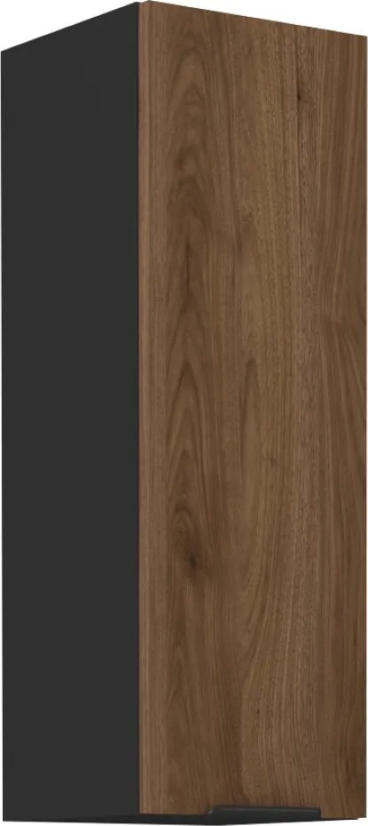 Felső szekrény, okapi dió/fekete, MENZO 30 G-90 1F