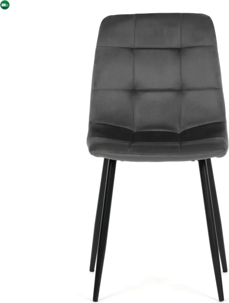 Jídelní židle, šedá, sametová látka, CT-V5081 GREY4
