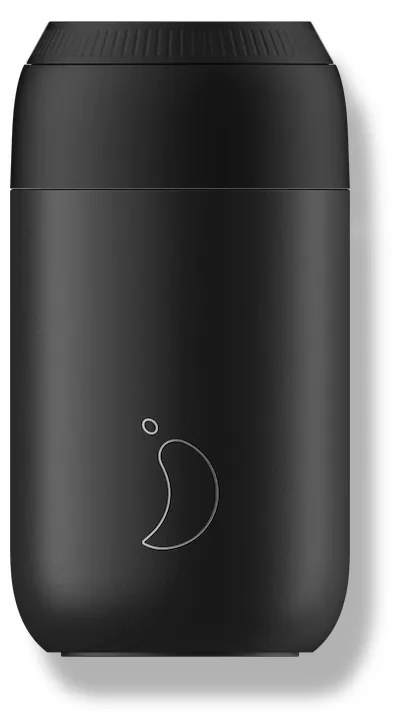 Termobögre Chilly's Bottles - fekete lyuk 340ml,  Series 2 kiadás