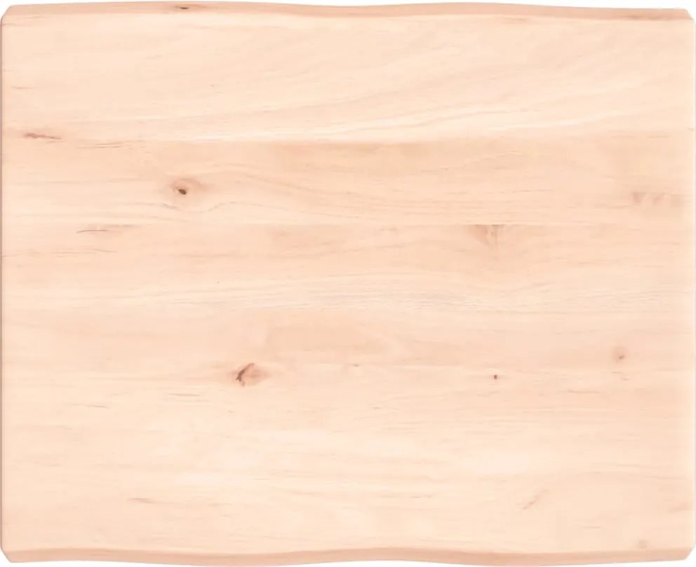 vidaXL asztallap 60x50x(2-6) cm kezeletlen tömör fa élőszegélyes