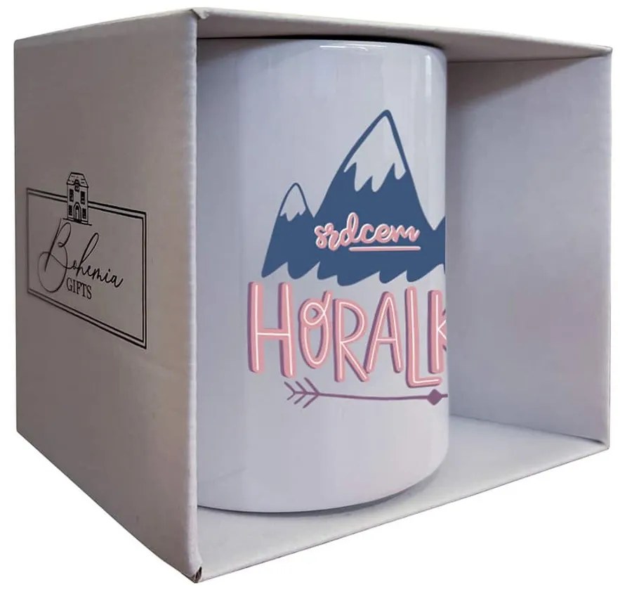 Bohemia Gifts Kerámia bögre - Szívvel hegylakó,350 ml