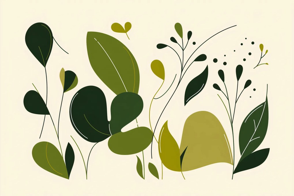 Poszter 30x20cm Friss levelek