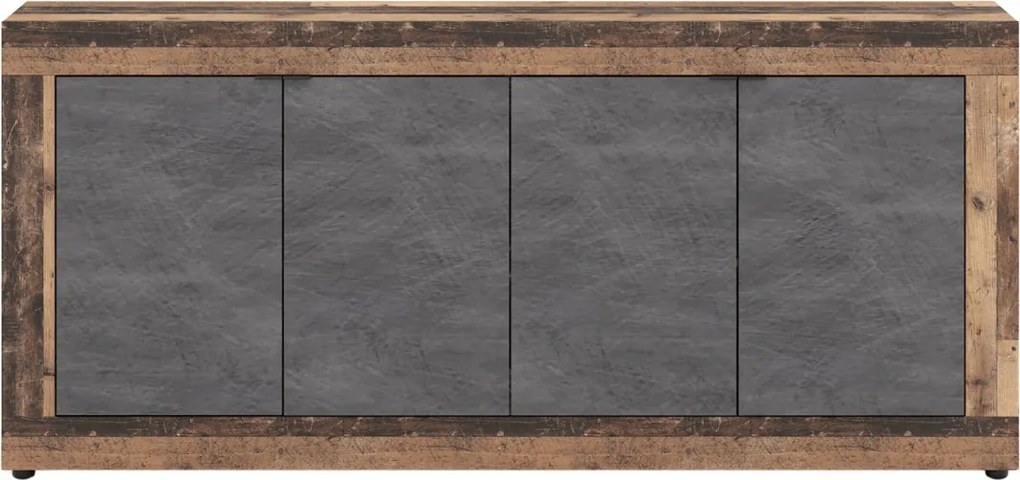 BLAGO komód 180 cm sötét tölgy/grafit