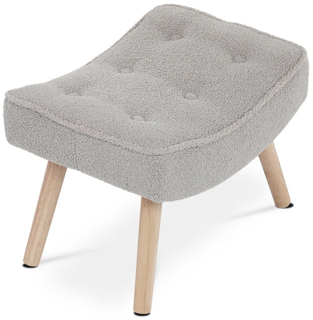 Bouclé GREY2 lábtartó, szürke