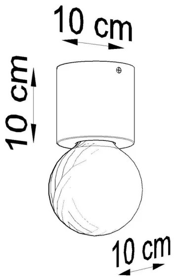 Sollux SL.0672 - Mennyezeti lámpa SALGADO 1xE27/60W/230V fa