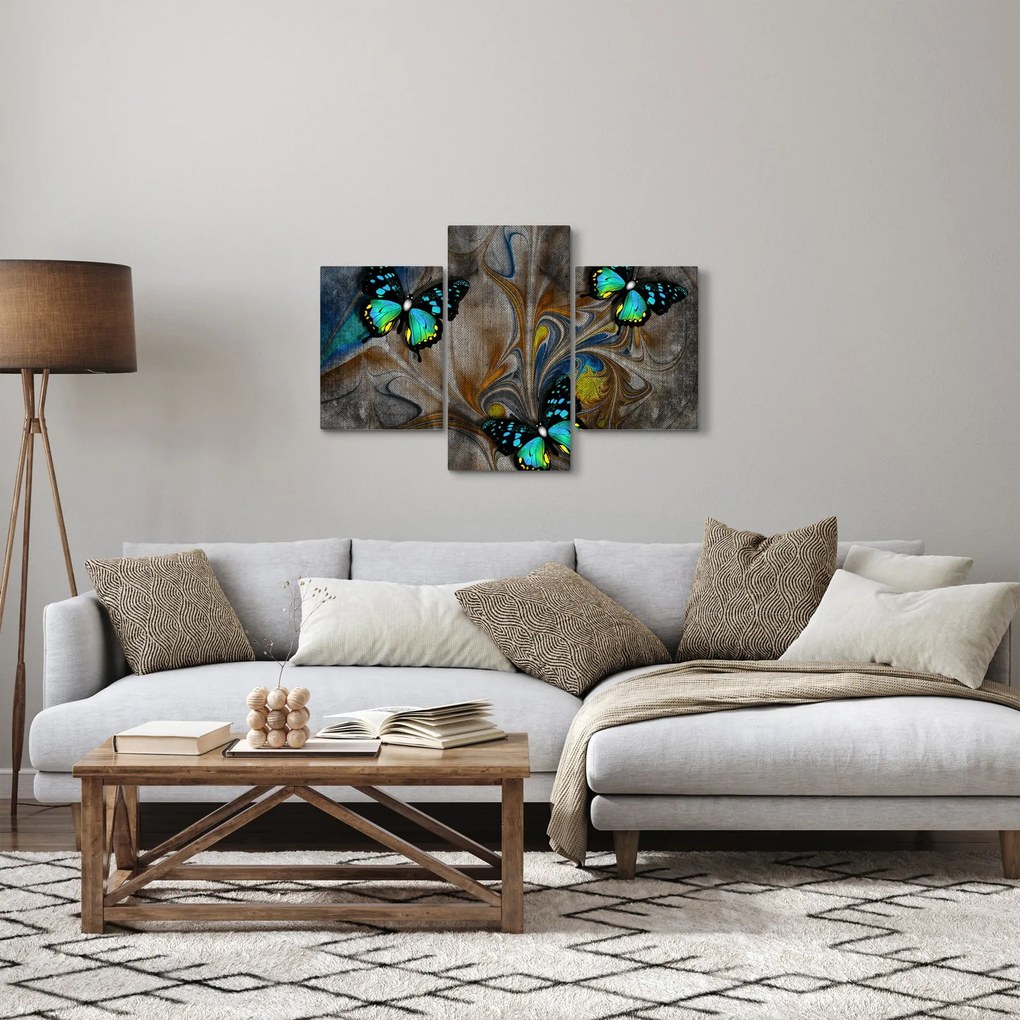 Kép - fényes pillangók képben (90x60 cm)
