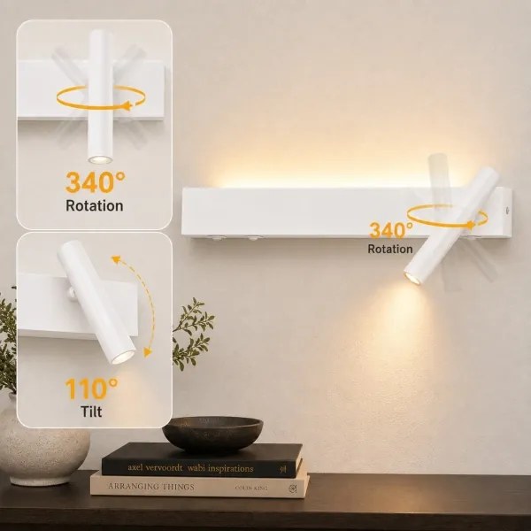 BRILAGI - ARLIX LED fali spotlámpa LED/3W/230V + LED/7W, fehér, CRI 90