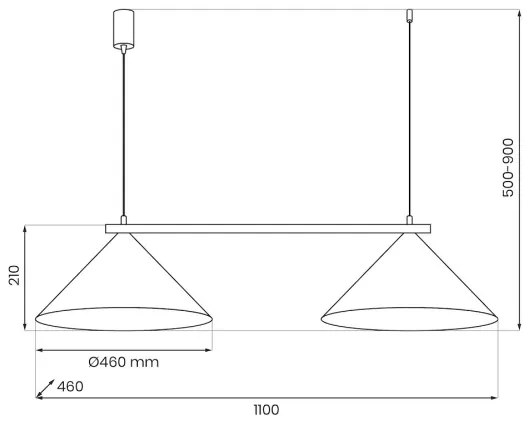 Kábelre függeszthető csillár CAPITAL 2xGX53/15W/230V taupe