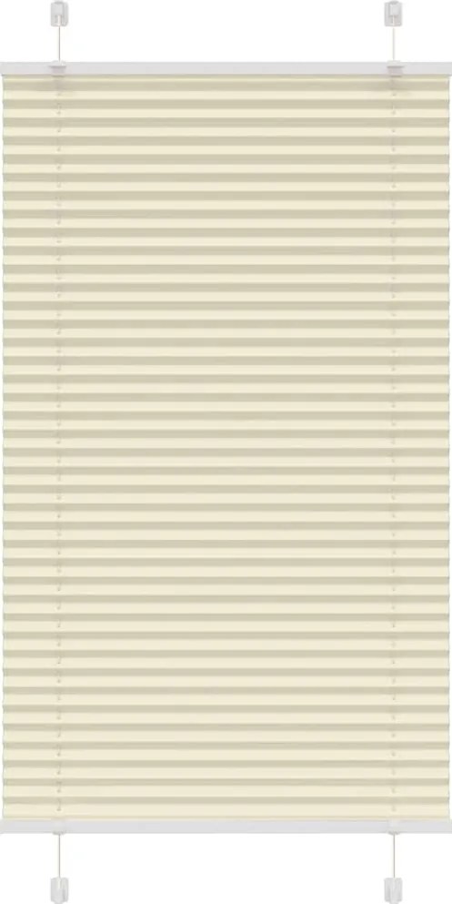 vidaXL pliszírozott redőny krém 70x100 cm szövetszélesség 69,4 cm