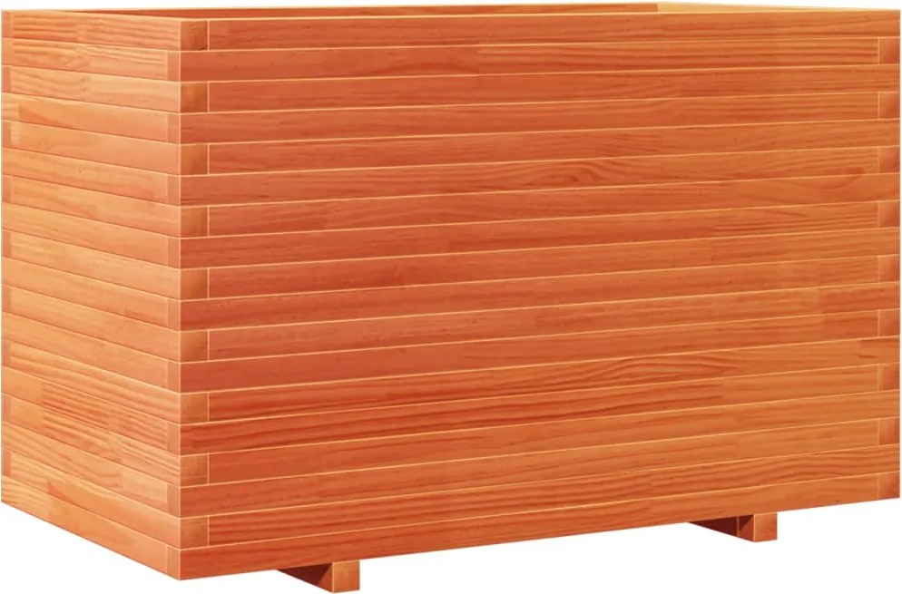 vidaXL viaszbarna tömör fenyőfa kerti virágláda 110x60x72 cm
