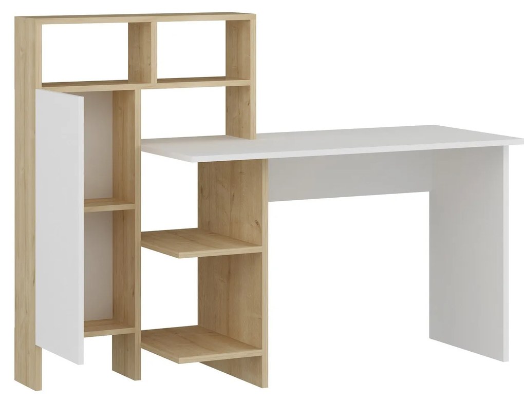 Íróasztal Bugra - White, Oak