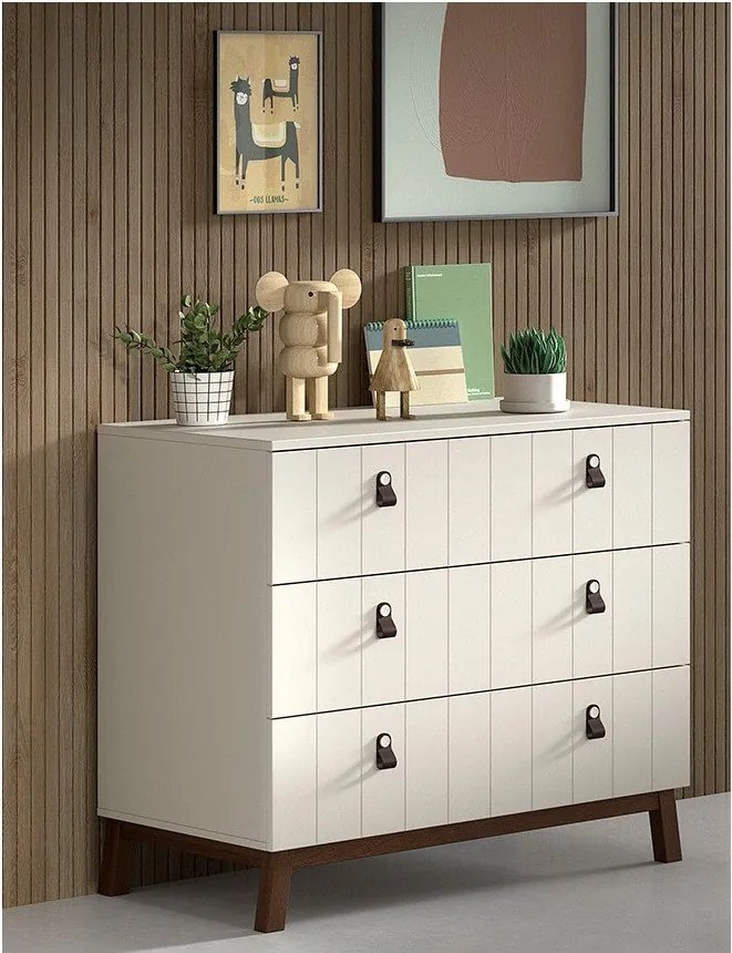 Bézs gyerek komód 98,5x89x57 cm Sezane – Vipack