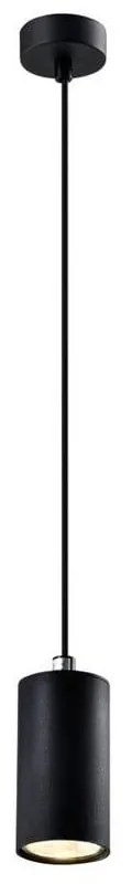 Fekete függőlámpa fém búrával ø 7 cm Tubo – Candellux Lighting