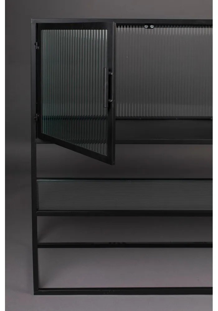Fekete fém tálalószekrény 150x90 cm Boli – Dutchbone