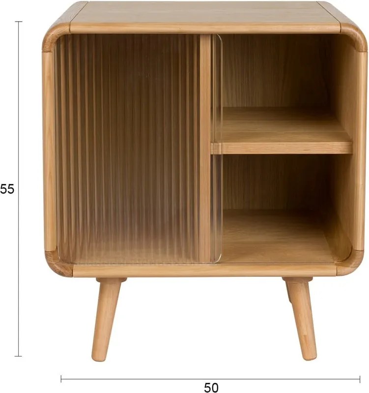 Tömörfa tárolóasztal 40x50 cm Rise – Zuiver