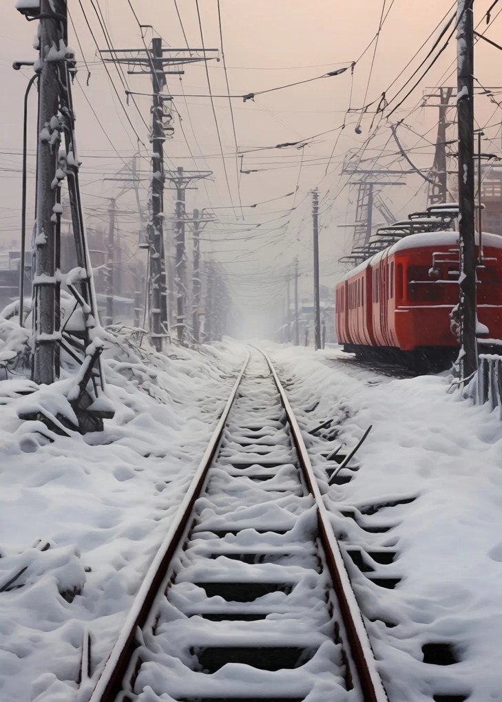 Poszter 25x35cm Utazás a síneken