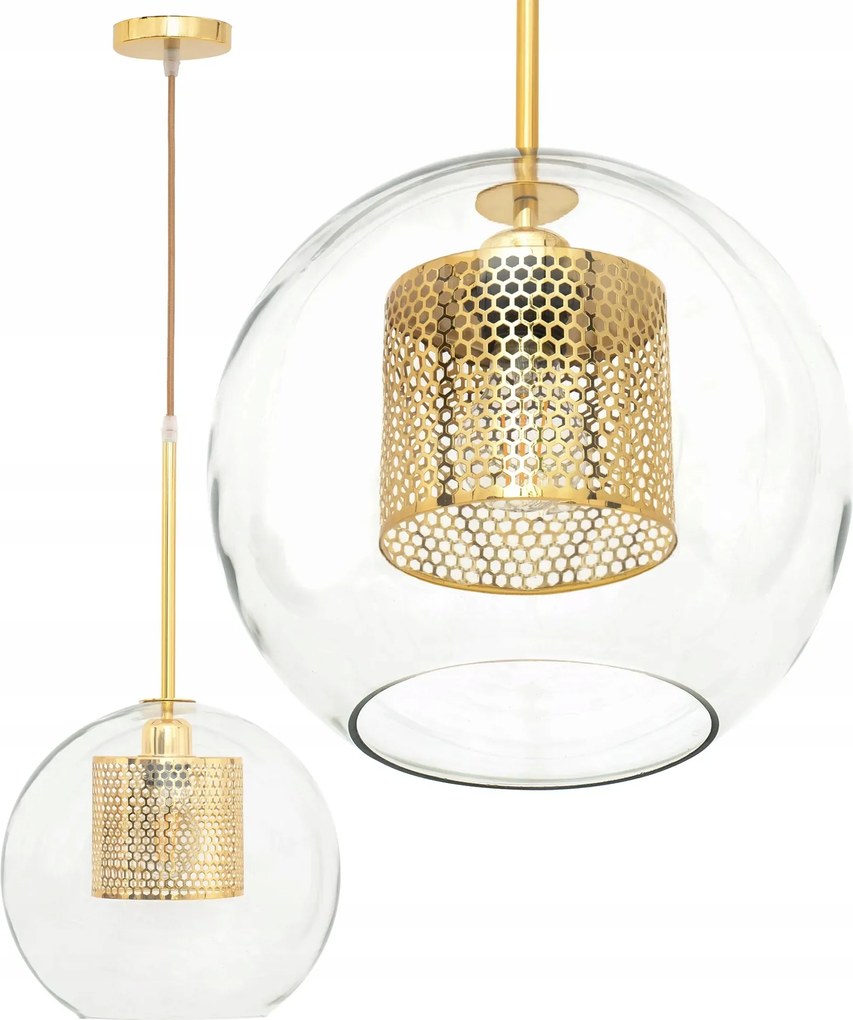 Mennyezeti Lámpa Lógó Üveg Gömb Átlátszó