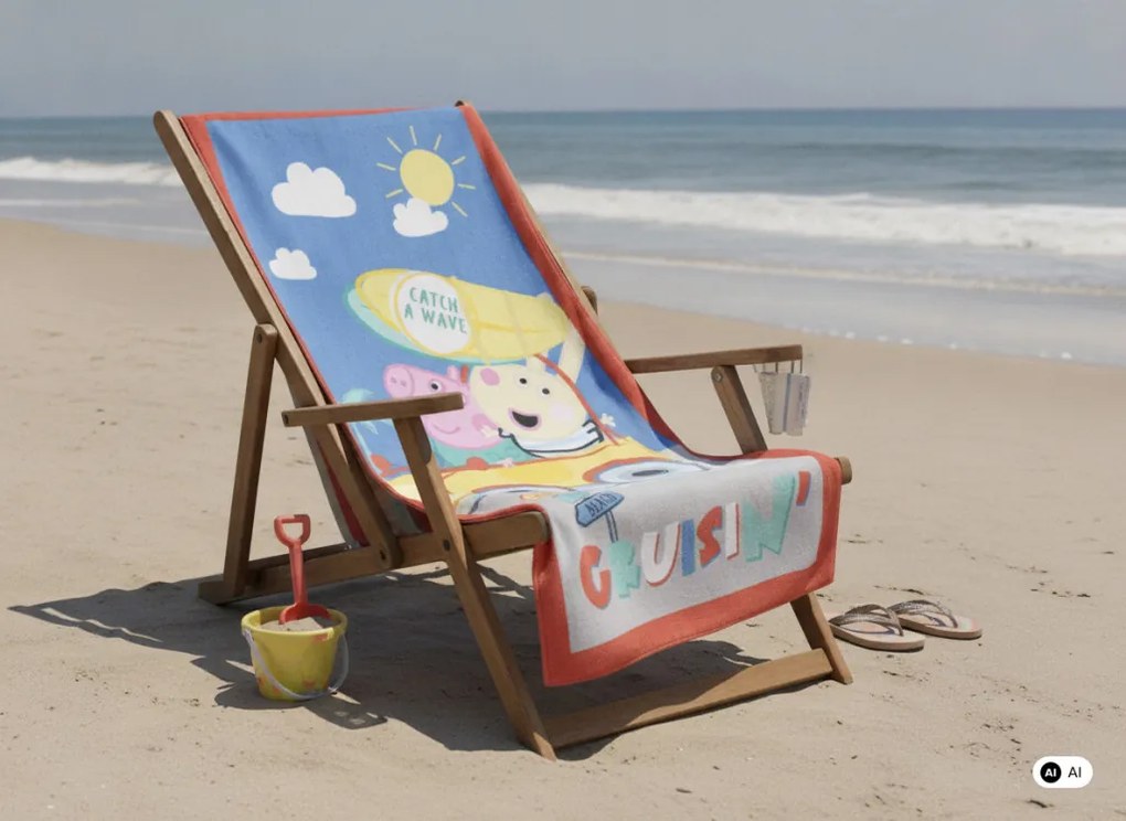 Peppa malac Catch a Wave fürdőlepedő, strand törölköző 70x140cm