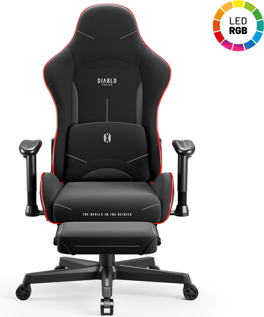 Gamer szék LED RGB fekete: Diablo X-Starter