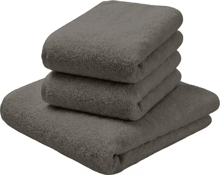 Fürdőlepedő NORIELLE 70x140 cm sötétszürke, 100% pamut