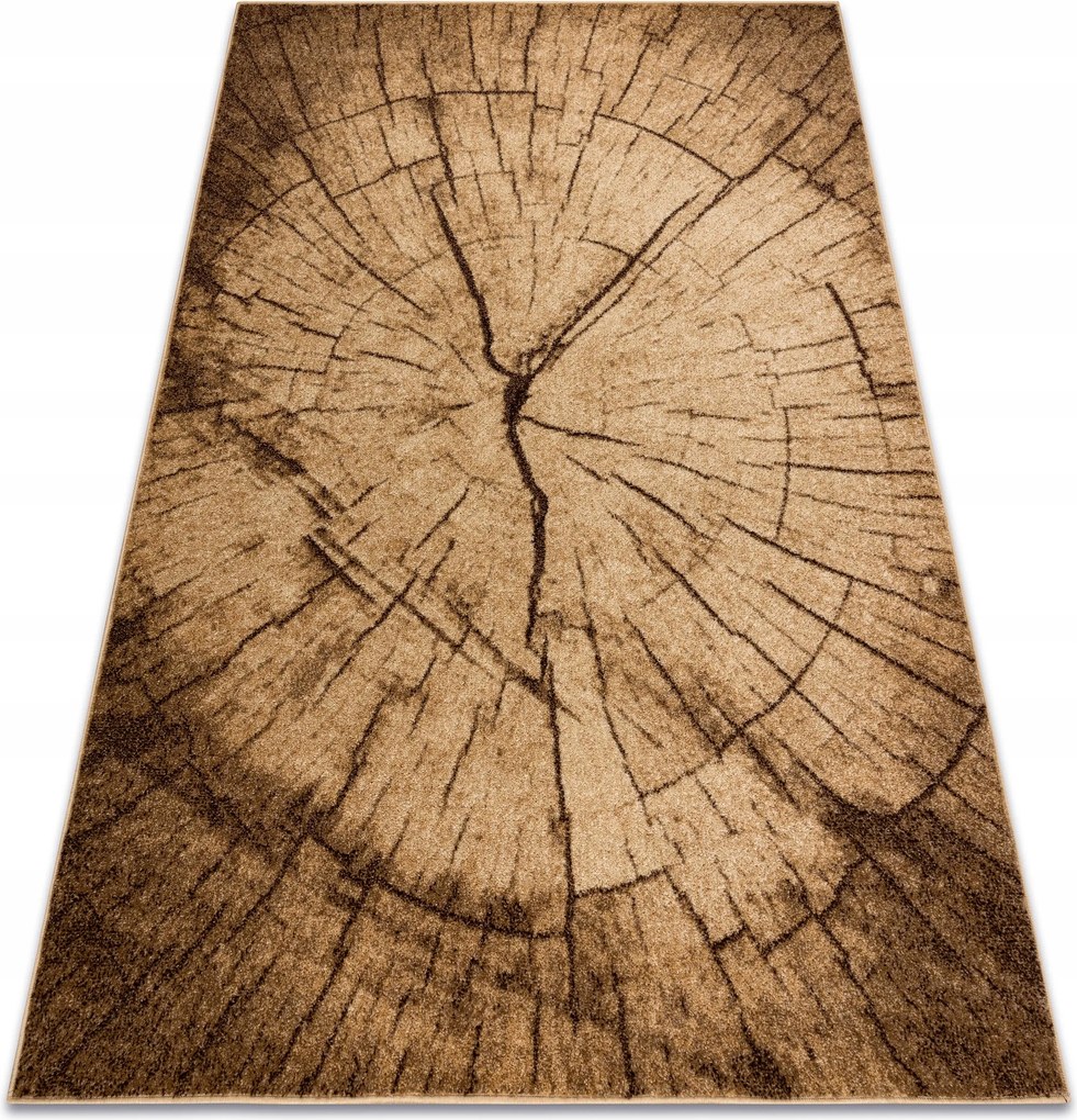 Szőnyeg Nappali Ezüst 160x220 Tronko Törzs Befőttesüveg Keresztmetszet Bézs #SIL032