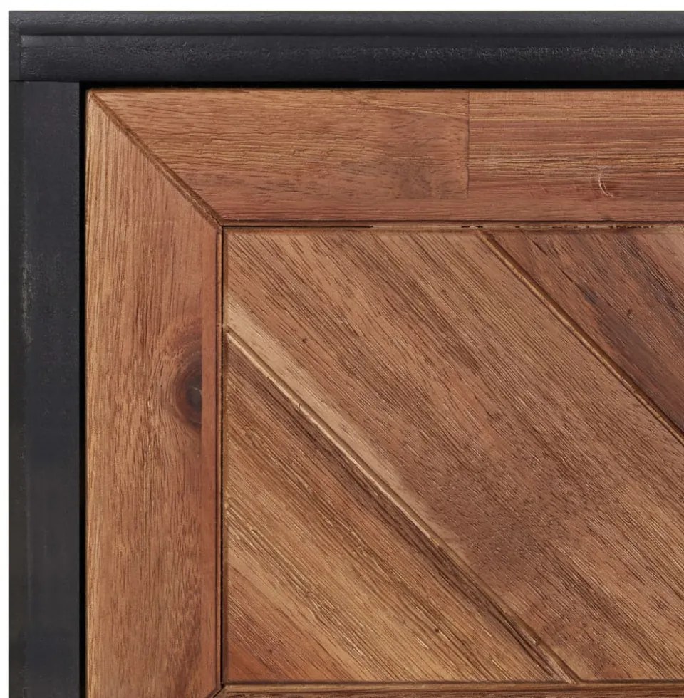 tömör akácfa és MDF dohányzóasztal 90 x 50 x 40 cm