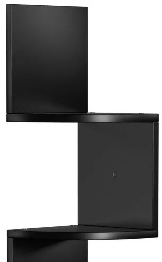 SNAKE fekete sarok fali polc