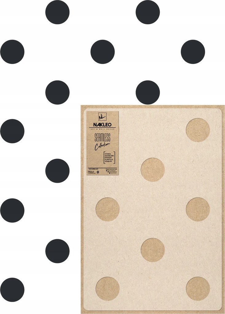 Festősablon Ismételhető Többször felhasználható 59x95cm Tapéta Pöttyös Dots Borsó