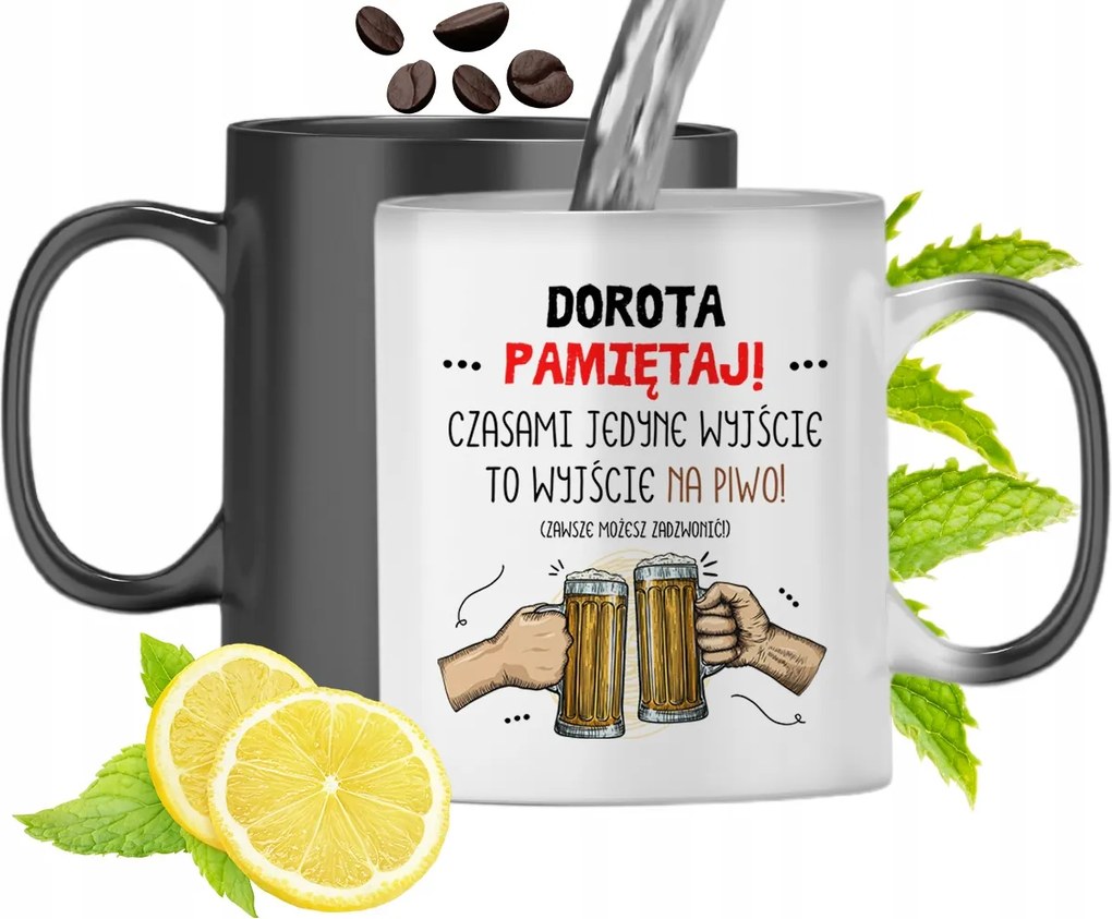 Mágikus Bögre Dorottya Fekete Színváltós, fényképes nyomattal