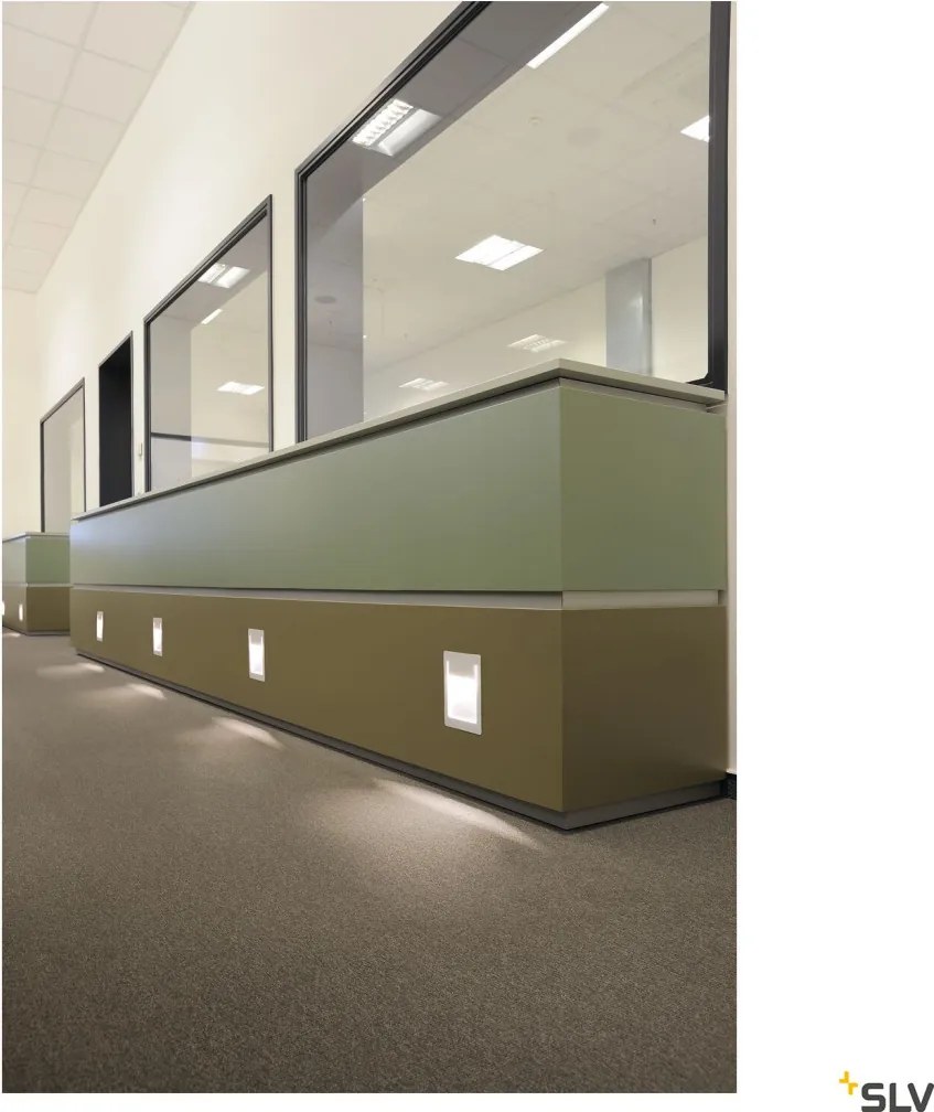 SLV DOWNUNDER 151952 Beépíthető lépcsőházi lámpa 1x5.2W/LED 3000K 230LM IP20