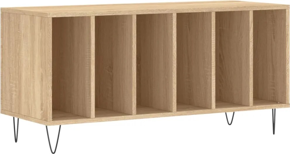 vidaXL sonoma tölgy színű szerelt fa hanglemezszekrény 100x38x48 cm