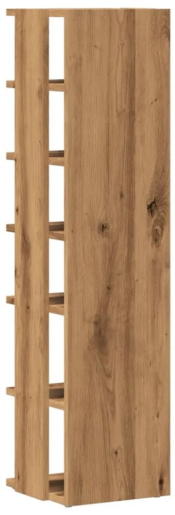 2 db kézműves tölgy színű szerelt fa cipőszekrény 28x27x102 cm