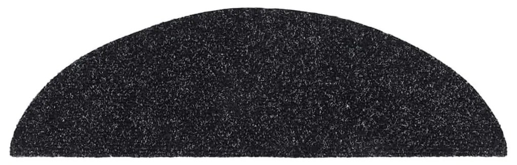 5 db öntapadós lépcsőszőnyeg 56 x 17 x 3 cm fekete félkör alakú