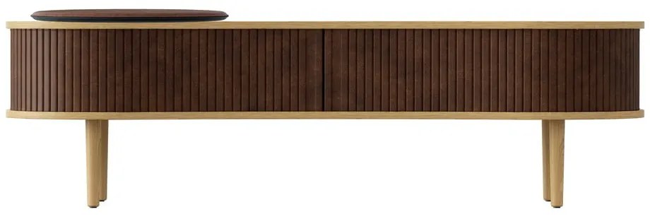 Barna-natúr színű TV-állvány tölgyfa dekorral 140x40 cm Audacious – UMAGE