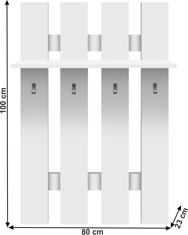 Fogas elem, fehér, TOPTY 17