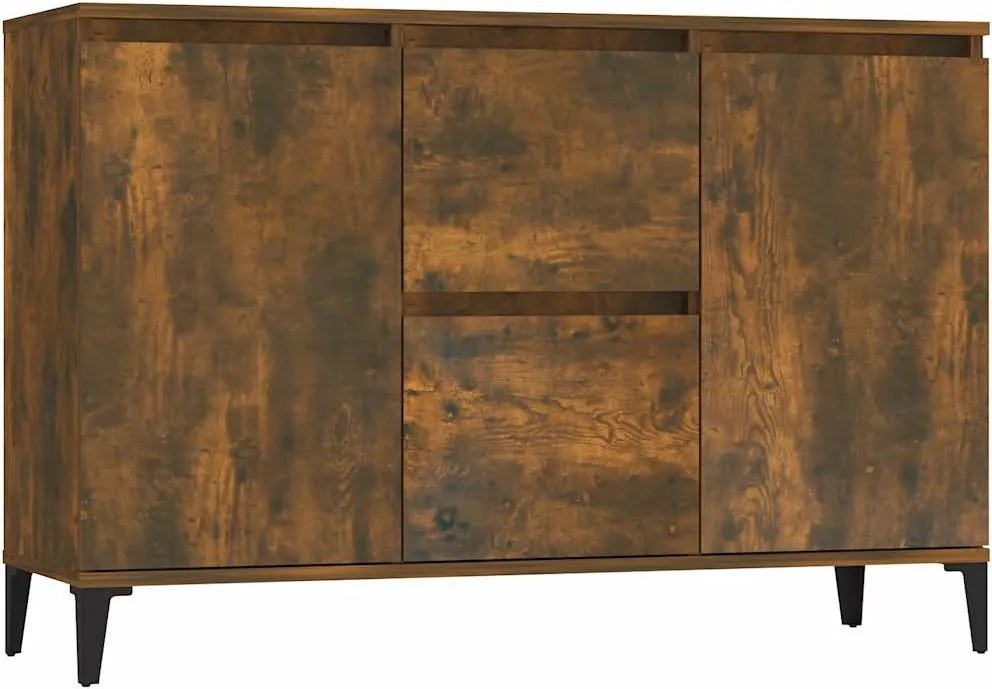 vidaXL füstös tölgy színű szerelt fa tálalószekrény 102 x 35 x 70 cm