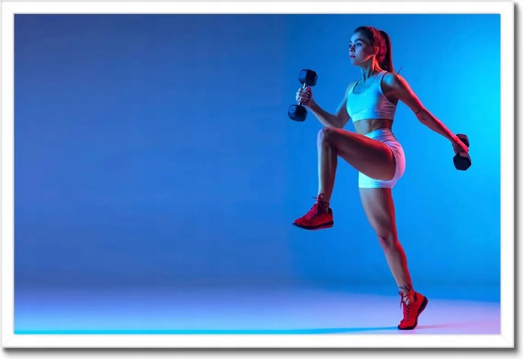 Poszterek keretben 60x40 Gyakorlatok súlyzókkal