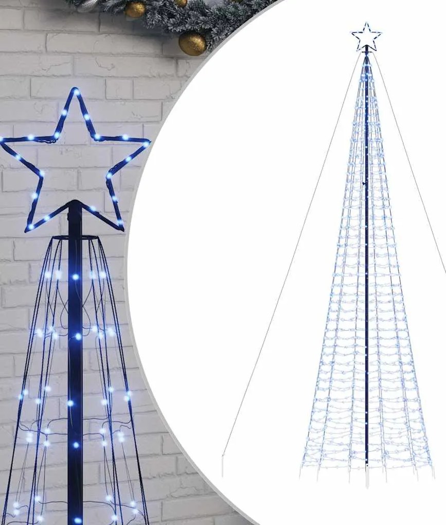 kék LED karácsonyfa tüskékkel 1534 LED 500 cm