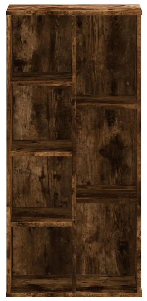 füstös tölgy színű szerelt fa könyvszekrény 50x25x105 cm
