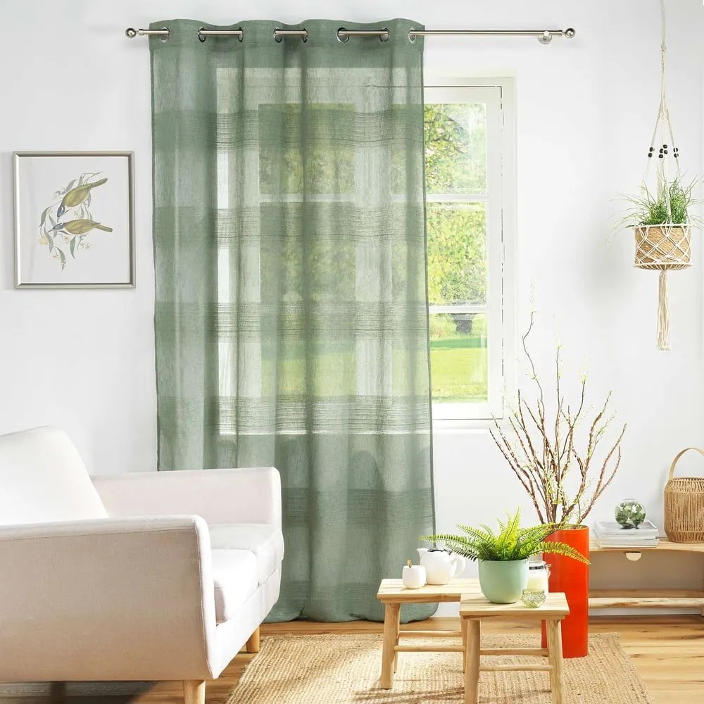 Zöld átlátszó függöny 140x280 cm Terraza – douceur d'intérieur