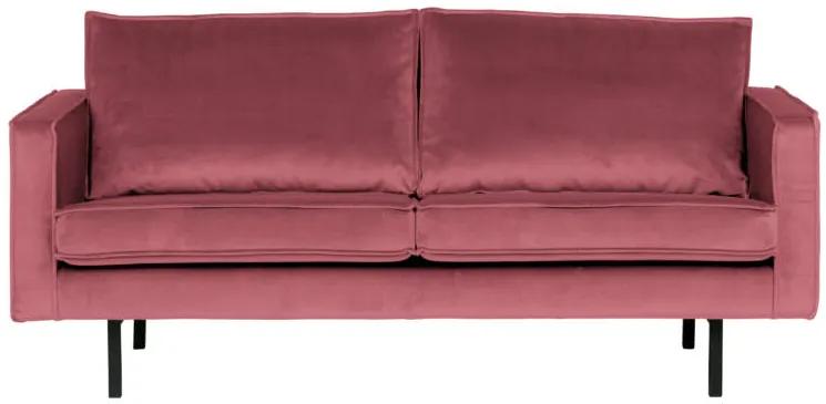 BePureHome - Rodeo 2 személyes bársony kanapé, Rózsaszín