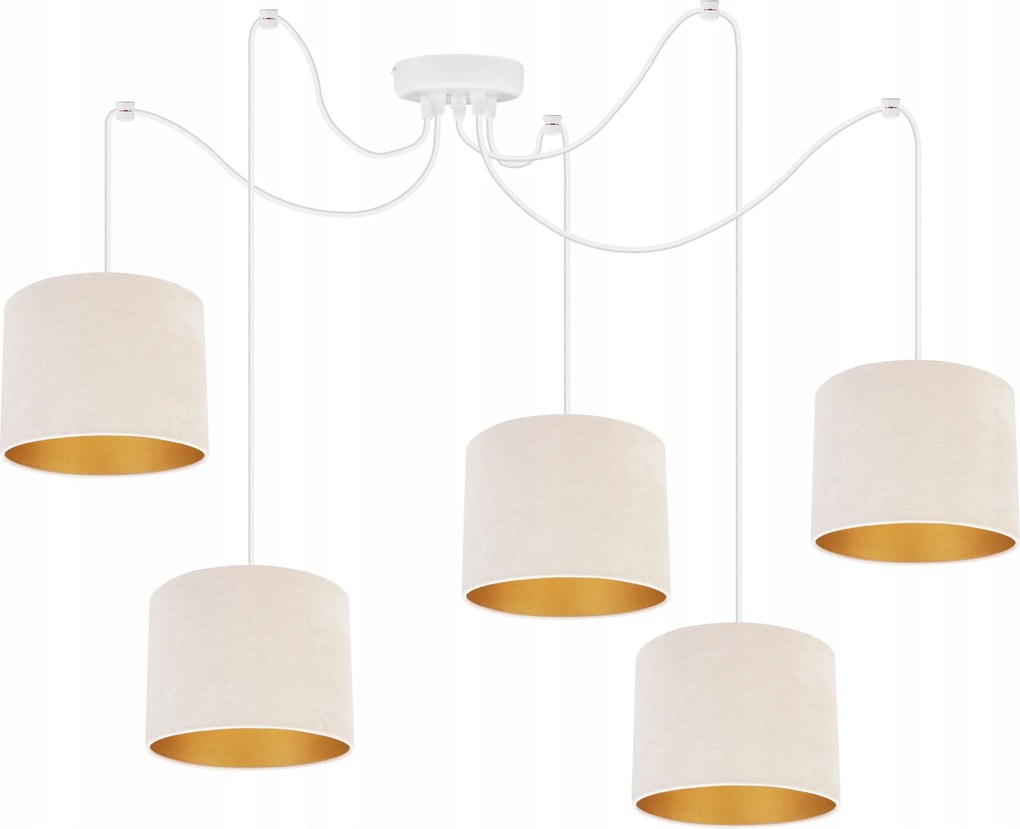 Mennyezeti Lámpa Lógó Csillár Elegáns Pók Arany Lámpabúra Velúr