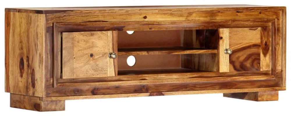 tömör akácfából TV-szekrény 118 x 30 x 40 cm