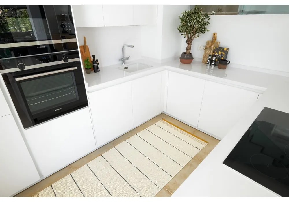 Okkersárga-krémszínű kültéri-beltéri szőnyeg 60x125 cm Belle Ochre – Pappelina