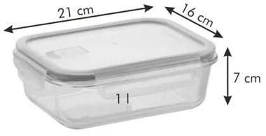 Tescoma téglalap alakú ételtároFRESHBOX GLASS, , , 1 l